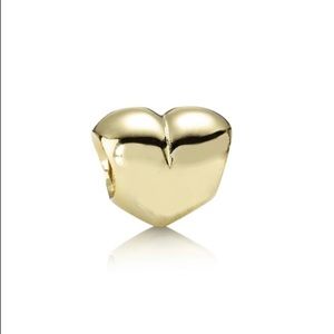 Pandora Retired 14K Gold Heart Charm - 750119